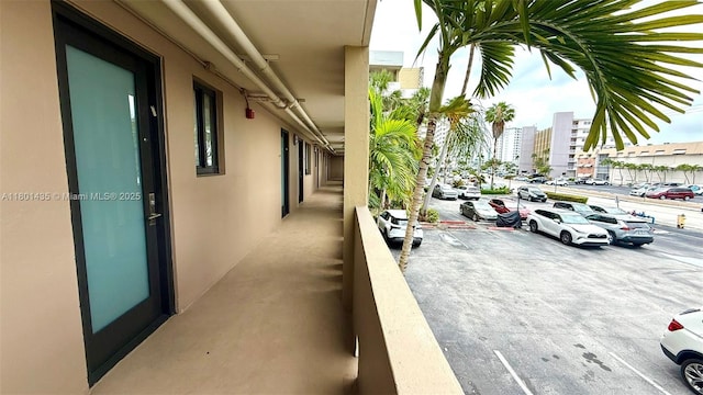 balcony featuring a view of city