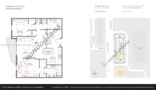 7875 NW 107th Ave Unit 306, Doral, FL 33178 - floor plan / room layout