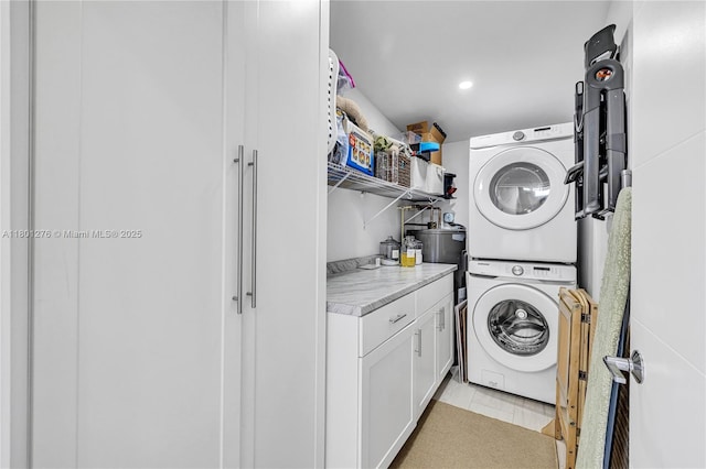2801 SW 64th Ave, Miami, FL 33155 - laundry room with stacked washer / dryer and recessed lighting