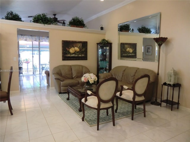 1593 NW 158th Ave, Pembroke Pines, FL 33028 - living area featuring crown molding and light tile patterned floors