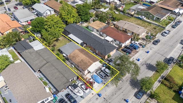 3050 NW 22nd Ct, Miami, FL 33142 - aerial view of residential area with property parcel outlined