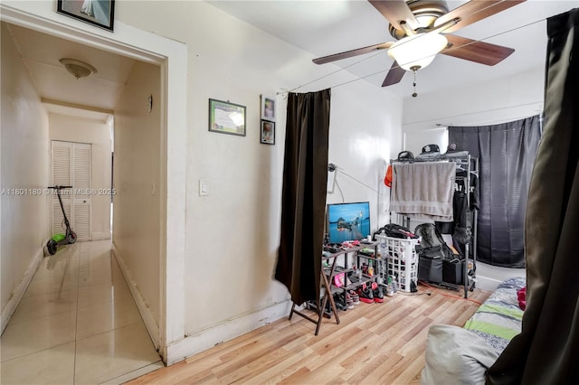 3050 NW 22nd Ct, Miami, FL 33142 - hallway with wood finished floors and baseboards