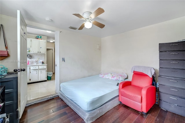 3050 NW 22nd Ct, Miami, FL 33142 - bedroom with hardwood / wood-style floors and ceiling fan