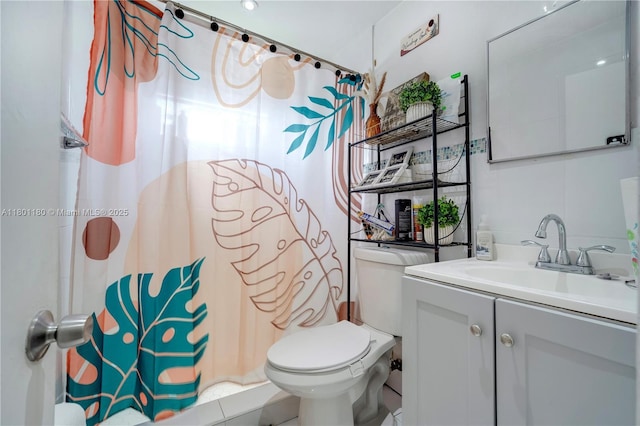 3050 NW 22nd Ct, Miami, FL 33142 - bathroom with toilet, vanity, and curtained shower