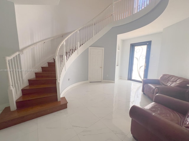 19994 SW 129th Ct, Miami, FL 33177 - stairway featuring marble finish floors and a high ceiling