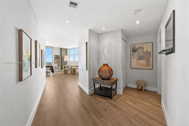2475 Brickell Ave Unit 2002, Miami, FL 33129 - hallway with wood finished floors and baseboards