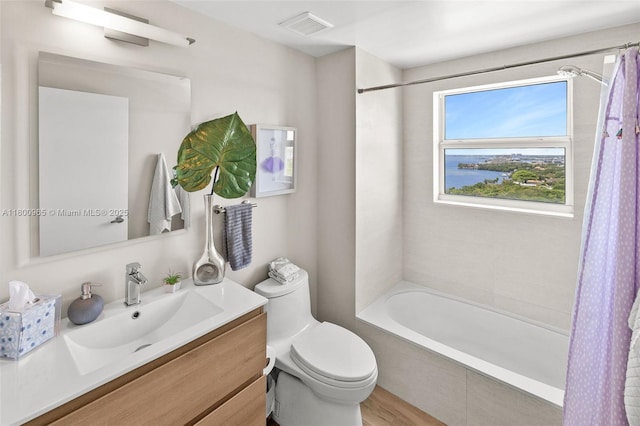 2475 Brickell Ave Unit 2002, Miami, FL 33129 - bathroom with toilet, vanity, and shower / bath combo