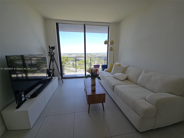 5350 NW 84th Ave Unit 1207, Doral, FL 33166 - tiled living room with a wall of windows