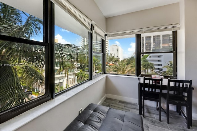 6345 Collins Ave Unit 522, Miami Beach, FL 33141 - sunroom with wood finished floors and baseboards