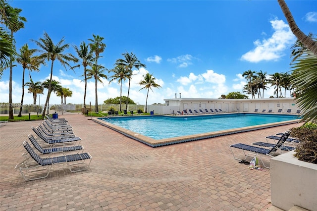 6345 Collins Ave Unit 522, Miami Beach, FL 33141 - community pool with fence and a patio