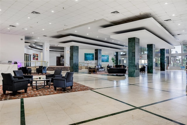 6345 Collins Ave Unit 522, Miami Beach, FL 33141 - community lobby featuring a drop ceiling