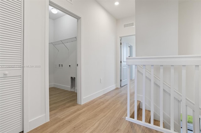 18953 SW 344th Ter, Homestead, FL 33034 - corridor with light wood-style flooring, baseboards, and recessed lighting