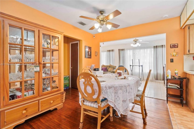 2730 SW 66th Ter, Miramar, FL 33023 - dining room featuring light wood-style floors and a ceiling fan