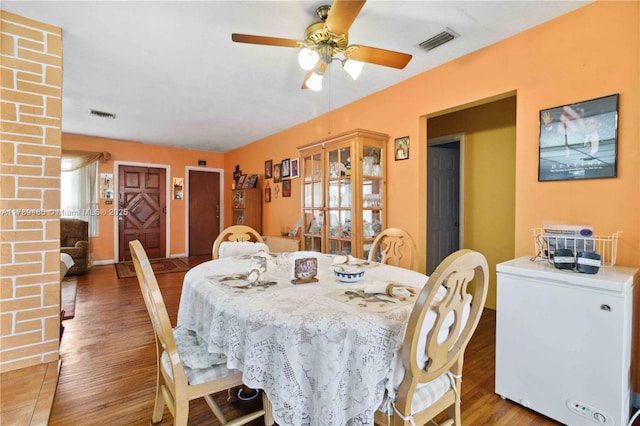 2730 SW 66th Ter, Miramar, FL 33023 - dining space with wood finished floors and a ceiling fan