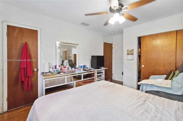 2730 SW 66th Ter, Miramar, FL 33023 - bedroom featuring wood finished floors and ceiling fan