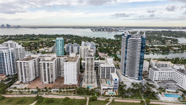6061 Collins Ave Unit 7D, Miami Beach, FL 33140 - view of urban area featuring a large body of water and a pool area