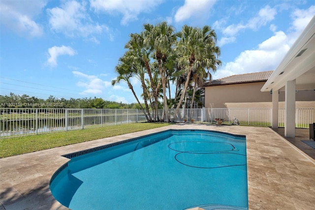 2521 Hunters Run Way, Weston, FL 33327 - view of swimming pool featuring a fenced backyard and a water view