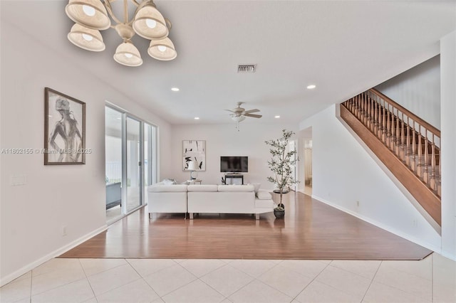 2521 Hunters Run Way, Weston, FL 33327 - dining area featuring baseboards, wood finished floors, a desk, ceiling fan, and recessed lighting