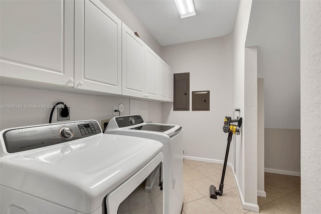 2521 Hunters Run Way, Weston, FL 33327 - laundry area with independent washer and dryer, cabinet space, electric panel, and baseboards