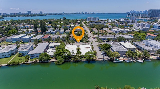 1785 Calais Dr Unit 7, Miami Beach, FL 33141 - drone / aerial view of a view of skyline and a large body of water