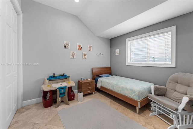2898 SW 2nd Ave, Miami, FL 33129 - bedroom with lofted ceiling and baseboards