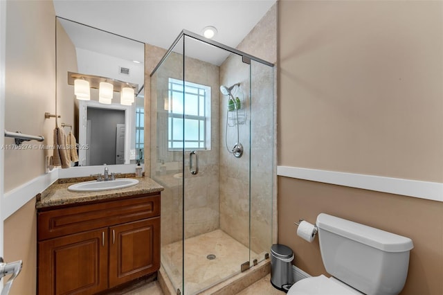 2898 SW 2nd Ave, Miami, FL 33129 - bathroom featuring a stall shower, toilet, and vanity