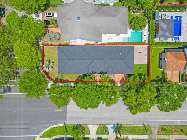 2898 SW 2nd Ave, Miami, FL 33129 - aerial view of property and surrounding area with property boundaries highlighted