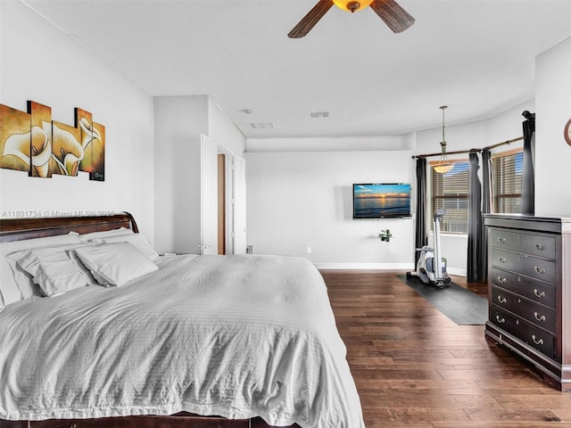 4960 SW 158th Ave, Miramar, FL 33027 - bedroom featuring wood finished floors and a ceiling fan
