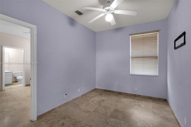 18951 SW 30th St, Miramar, FL 33029 - spare room featuring a ceiling fan and baseboards