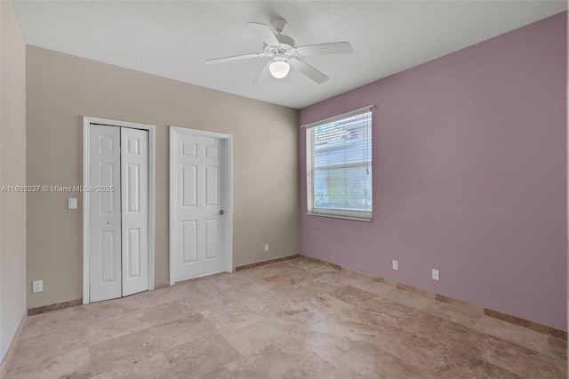 18951 SW 30th St, Miramar, FL 33029 - unfurnished bedroom featuring a closet, ceiling fan, and baseboards