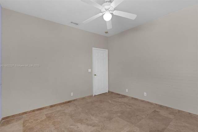 18951 SW 30th St, Miramar, FL 33029 - spare room featuring a ceiling fan and baseboards