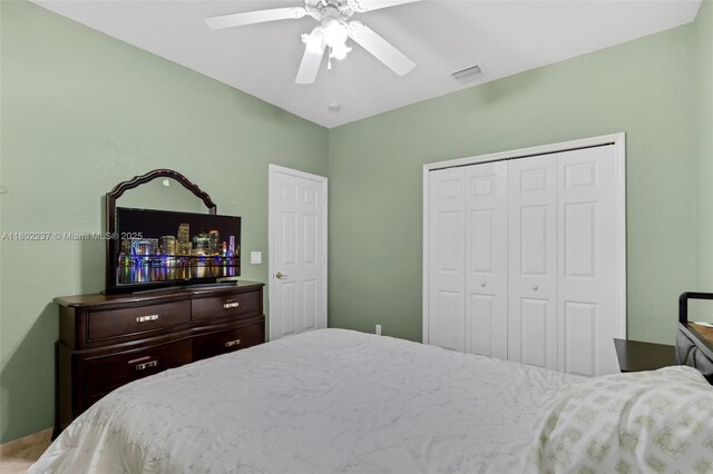18951 SW 30th St, Miramar, FL 33029 - bedroom featuring a closet and ceiling fan