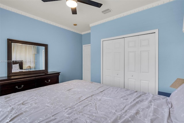 18951 SW 30th St, Miramar, FL 33029 - bedroom featuring a closet and ceiling fan