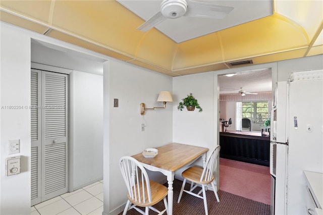 700 SE 6th Ave Unit 314, Deerfield Beach, FL 33441 - dining room featuring a ceiling fan and light tile patterned flooring
