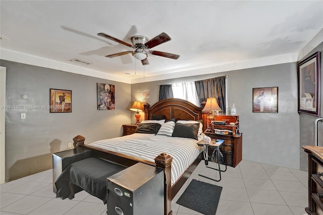 7908 Coral Blvd, Miramar, FL 33023 - bedroom with light tile patterned floors and ceiling fan