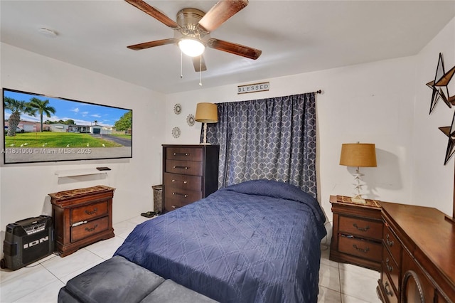 7908 Coral Blvd, Miramar, FL 33023 - bedroom with light tile patterned flooring and ceiling fan
