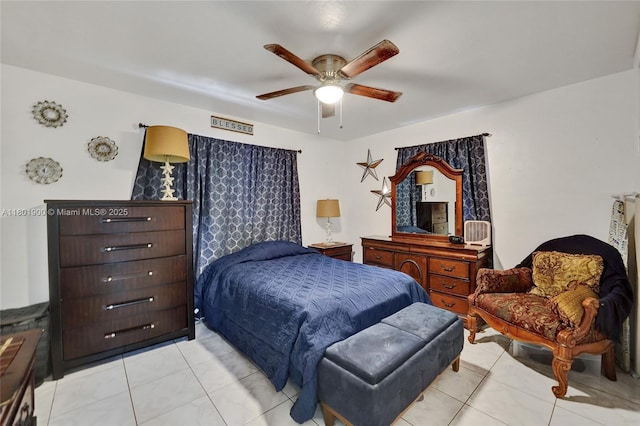 7908 Coral Blvd, Miramar, FL 33023 - bedroom with light tile patterned floors and a ceiling fan