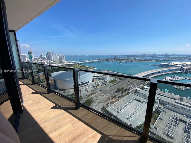 398 NE 5th St Unit 2910, Miami, FL 33132 - balcony with a view of city and a water view