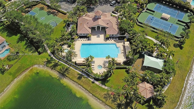 4968 SW 183rd Ave, Miramar, FL 33029 - aerial view of a pool and a large body of water