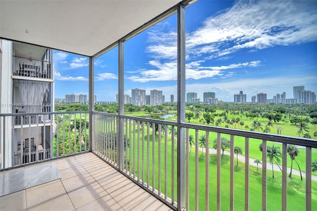 20335 W Country Club Dr Unit 1108, Aventura, FL 33180 - balcony featuring a view of skyline and a water view