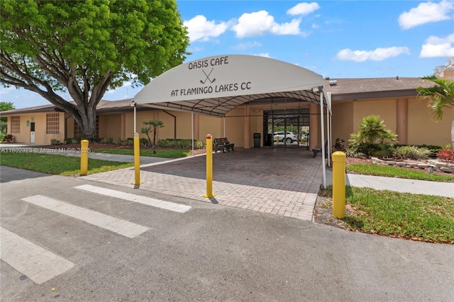 view of parking / parking lot