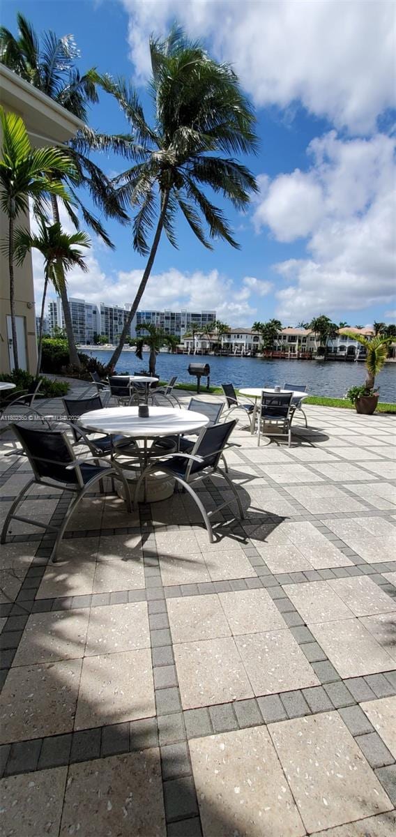 2600 S Ocean Dr Unit S113, Hollywood, FL 33019 - view of patio / terrace with a water view