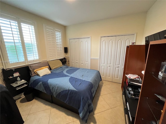 8753 SW 3rd Ln, Miami, FL 33174 - bedroom with two closets and light tile patterned floors