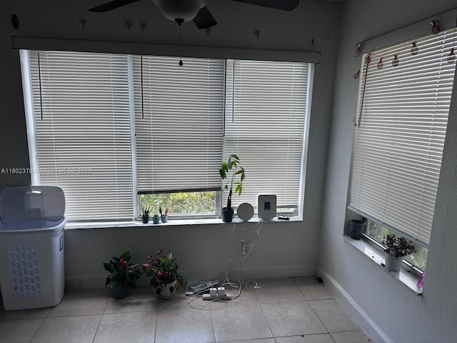 3310 N Pinewalk Dr N Unit 1814, Margate, FL 33063 - dining space with ceiling fan and light tile patterned floors