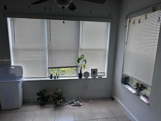 3310 N Pinewalk Dr N Unit 1814, Margate, FL 33063 - dining space featuring a ceiling fan and tile patterned flooring