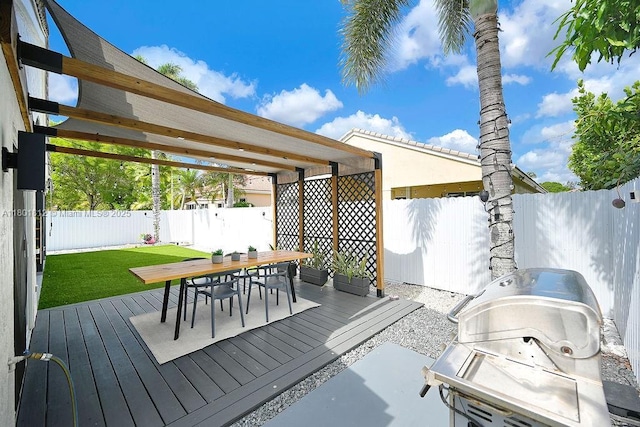 1550 SW 194th Ave, Pembroke Pines, FL 33029 - wooden terrace with outdoor dining space