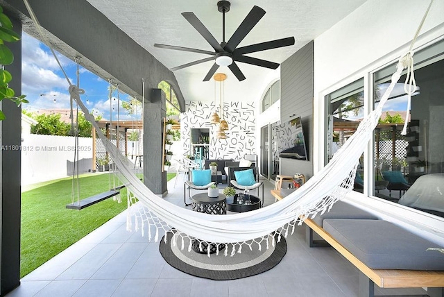 1550 SW 194th Ave, Pembroke Pines, FL 33029 - view of patio / terrace with a ceiling fan