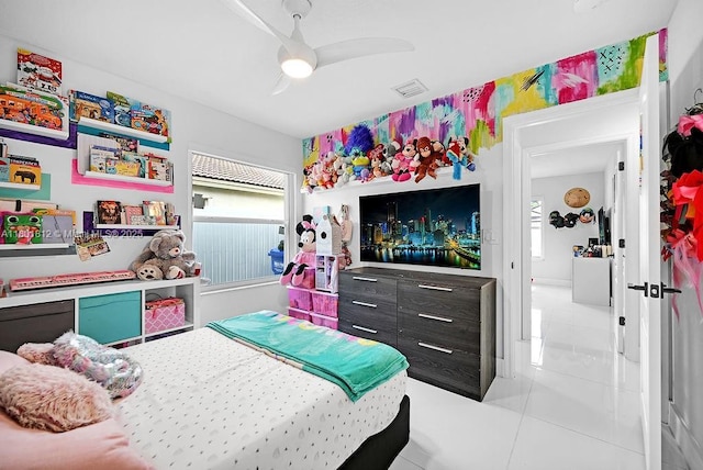 1550 SW 194th Ave, Pembroke Pines, FL 33029 - bedroom featuring tile patterned floors and ceiling fan
