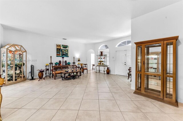 2819 Augusta Ln, Homestead, FL 33035 - foyer with arched walkways and light tile patterned flooring