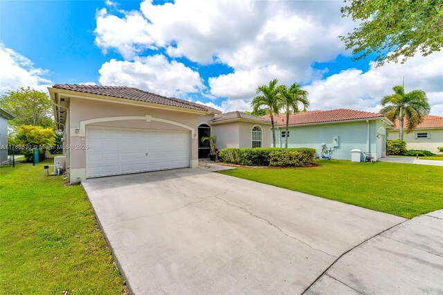 2819 Augusta Ln, Homestead, FL 33035 - mediterranean / spanish-style home featuring a tiled roof, stucco siding, and driveway